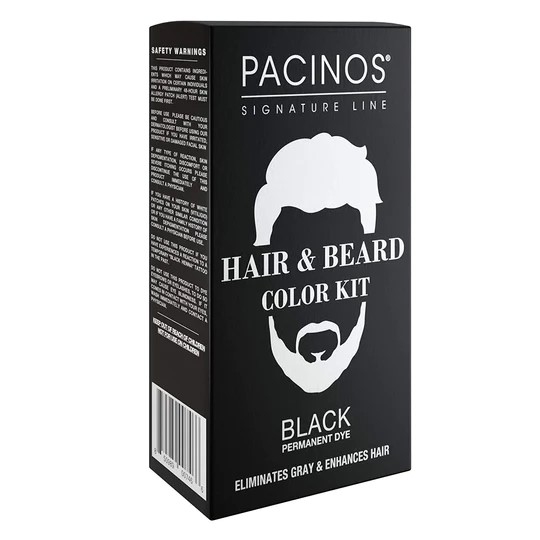 PACINOS Hair &amp; Beard Color Kit - Black 30 + 30 ml