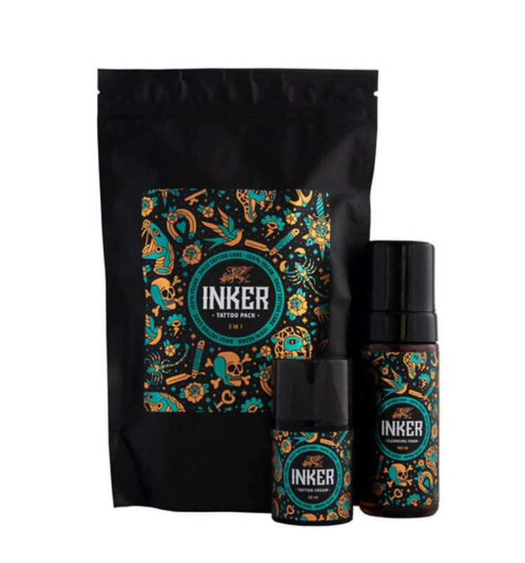 Pan Drwal Inker Tattoo čisticí pěna na tetování 150 ml + krém na tetování 50 ml sada