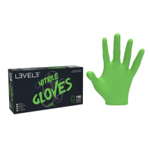 L3VEL3 Nitrile Gloves Lime L 100 ks 